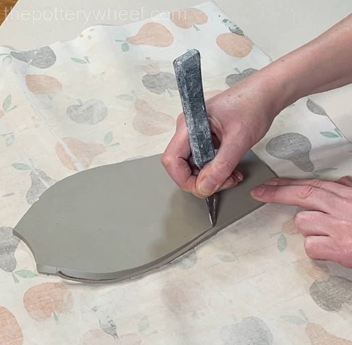 bevelling the petal shaped vase