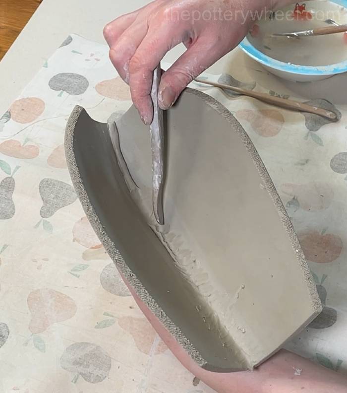 blending the clay coil