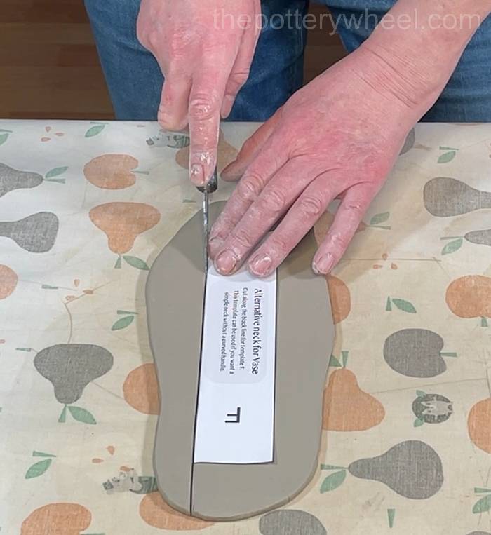 cutting out template F
