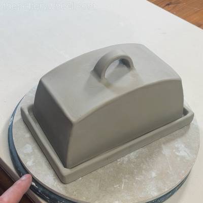 Checking the fit of the second style of butter dish