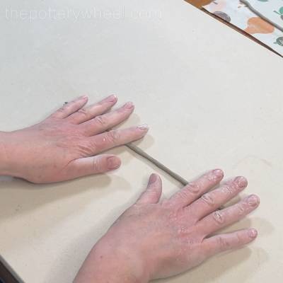 Rolling a thin clay coil