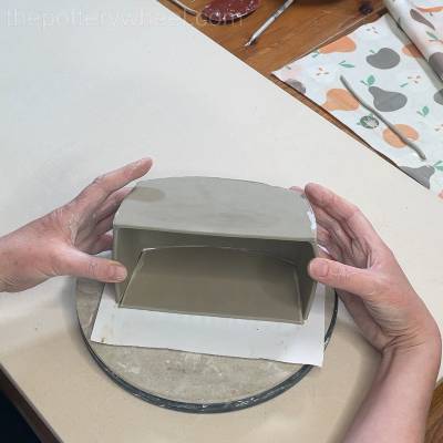 assembling the butter dish