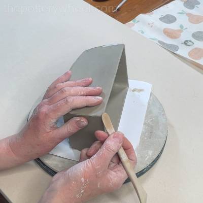 compressing the angles on the butter dish