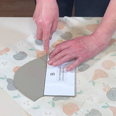 preparing the roof of the butter dish