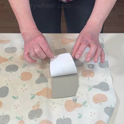 removing the template for the butter dish