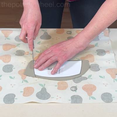 the template for the side of the butter dish