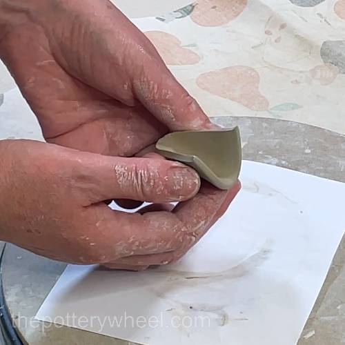 bending the spout into shape