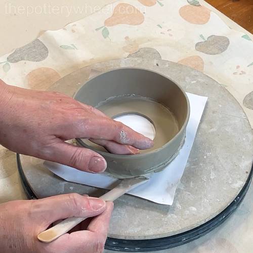 blending the base onto the wall