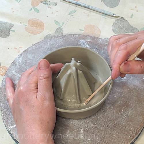 blending the cone into position