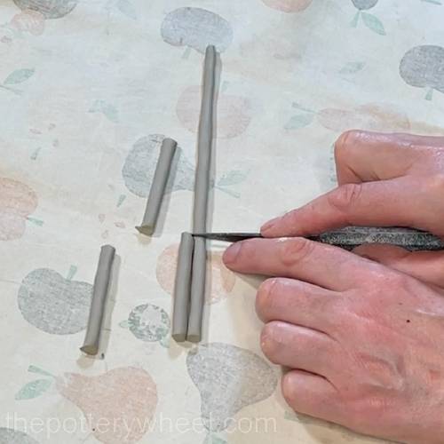 cutting the thin coils to length